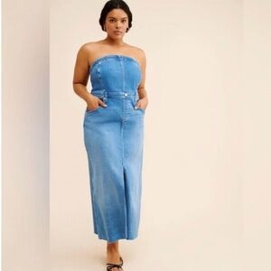 Pilcro the Madi front slip denim dress